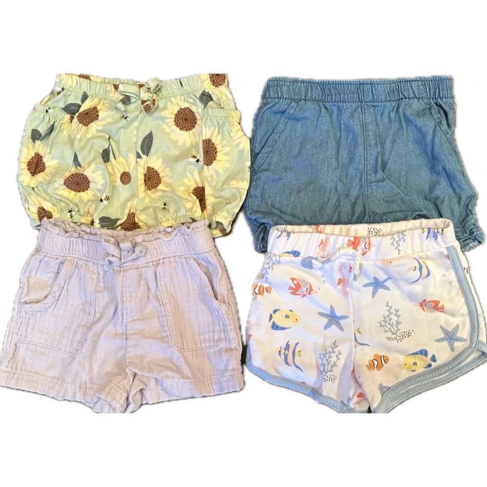 Garanimals Like New 12-18M Girl’s Shorts Lot of Four